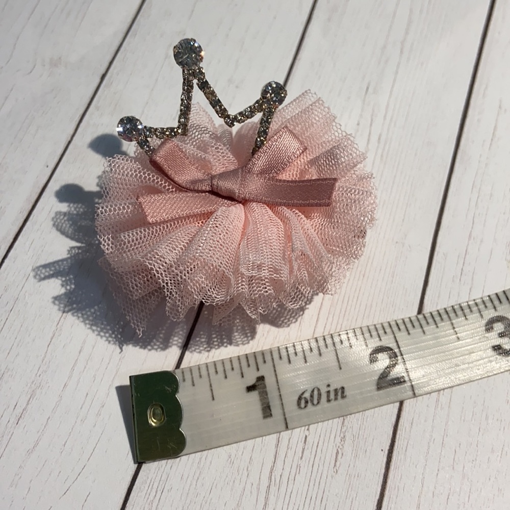 girls princess hair clip pink crown NEW - Picture 4 of 4